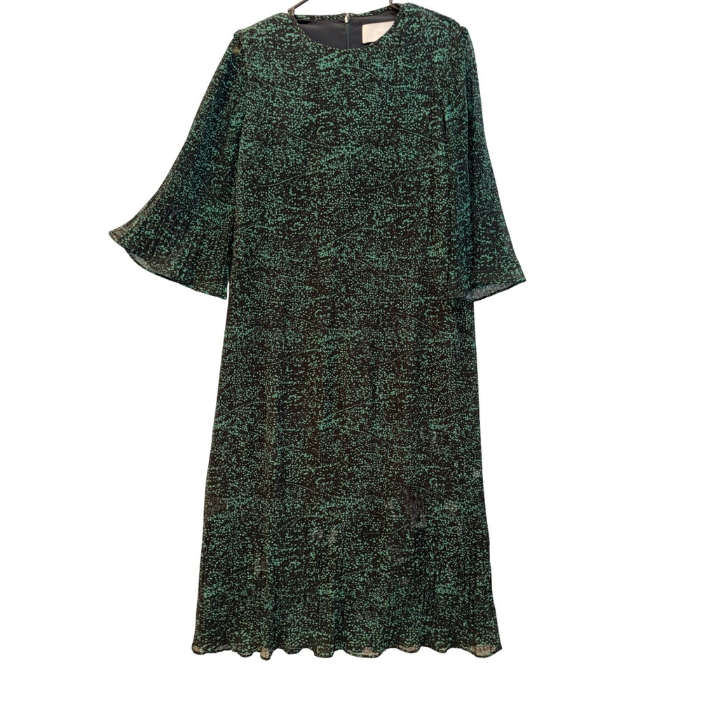HUGO BOSS Diplie Plisse Midi Dress Size 10US MSRP $645 Flawed